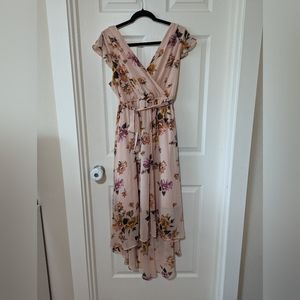 Torrid Size 1X Floral High-Low Wrap Style Tie Waist Dress